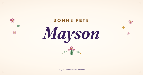 Image « Bonne fête Mayson » au format large