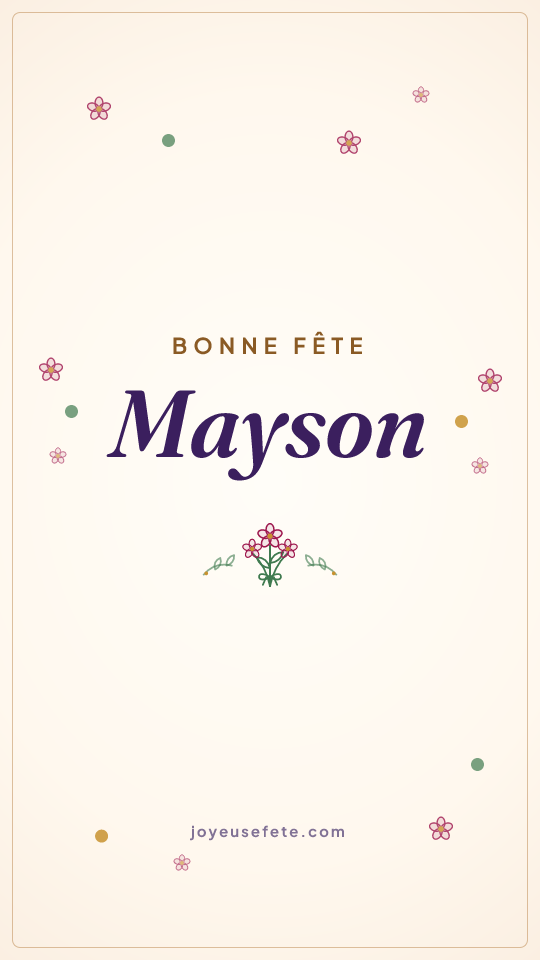 Image « Bonne fête Mayson » au format story