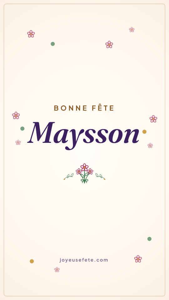 Image « Bonne fête Maysson » au format story