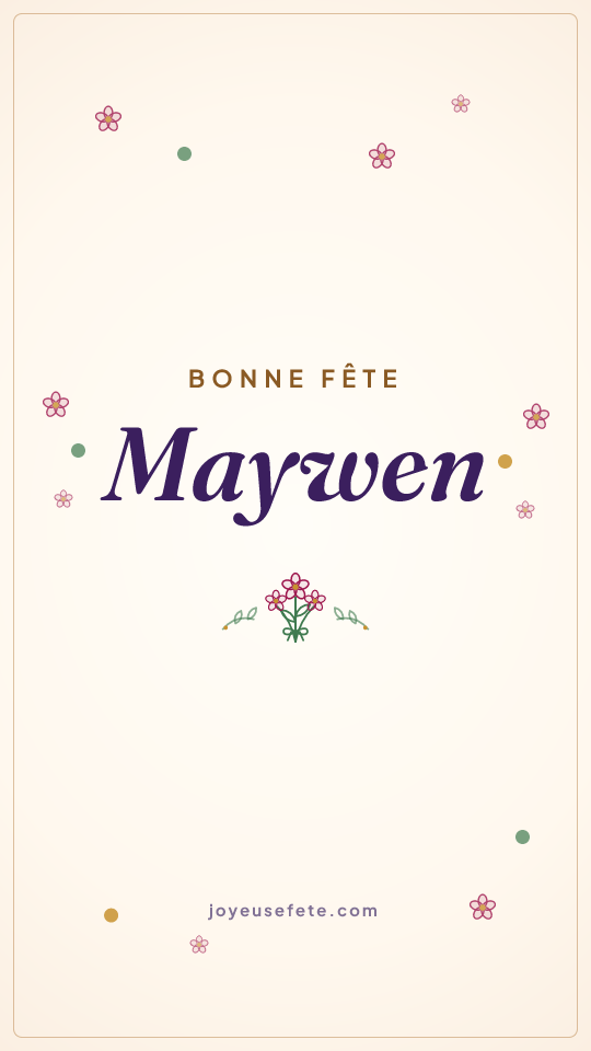 Image « Bonne fête Maywen » au format story