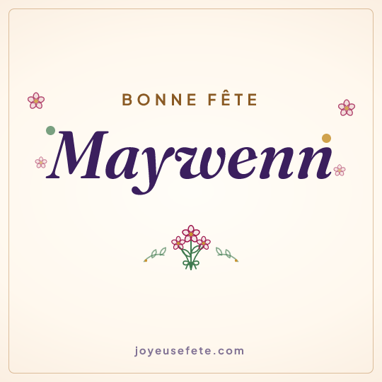 Image carrée « Bonne fête Maywenn » pour WhatsApp