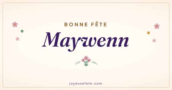 Image « Bonne fête Maywenn » au format large