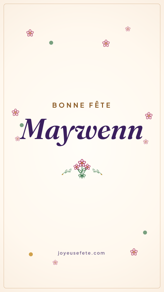 Image « Bonne fête Maywenn » au format story