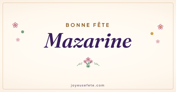 Image « Bonne fête Mazarine » au format large