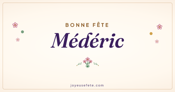 Image « Bonne fête Médéric » au format large