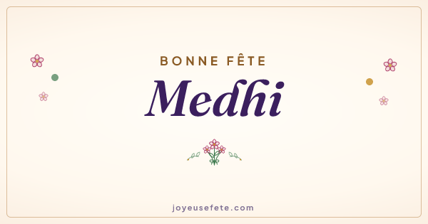 Image « Bonne fête Medhi » au format large