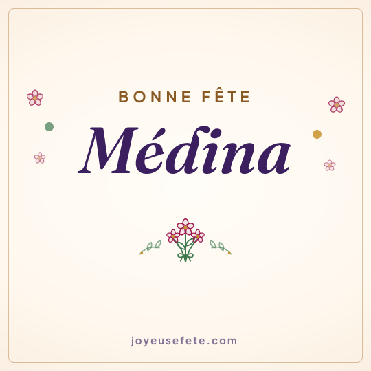 Image carrée « Bonne fête Médina » pour WhatsApp