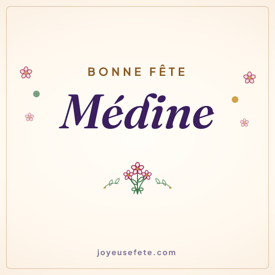 Image carrée « Bonne fête Médine » pour WhatsApp
