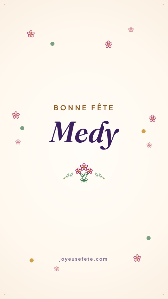 Image « Bonne fête Medy » au format story