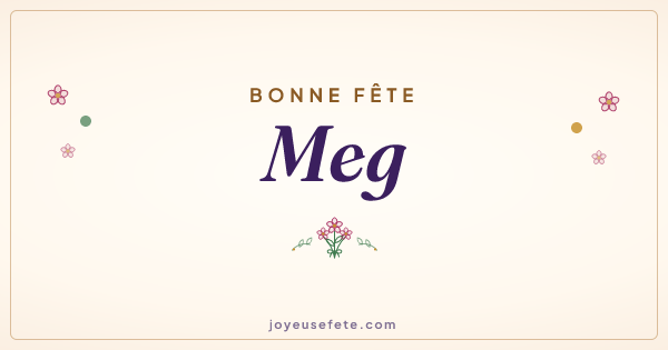 Image « Bonne fête Meg » au format large