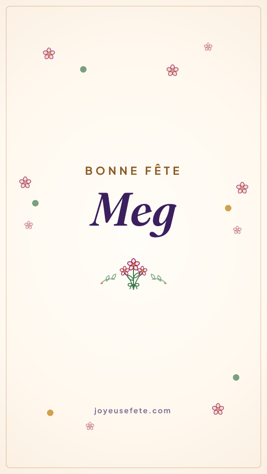 Image « Bonne fête Meg » au format story