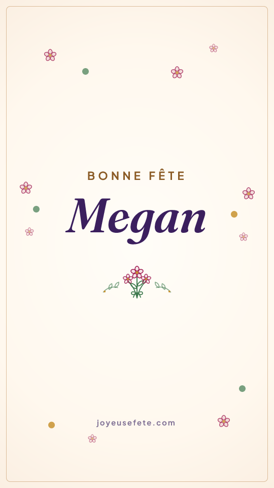 Image « Bonne fête Megan » au format story