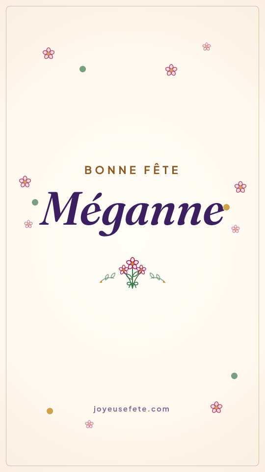 Image « Bonne fête Méganne » au format story