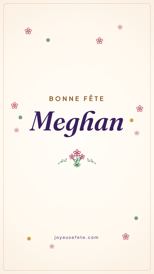 Image « Bonne fête Meghan » au format story