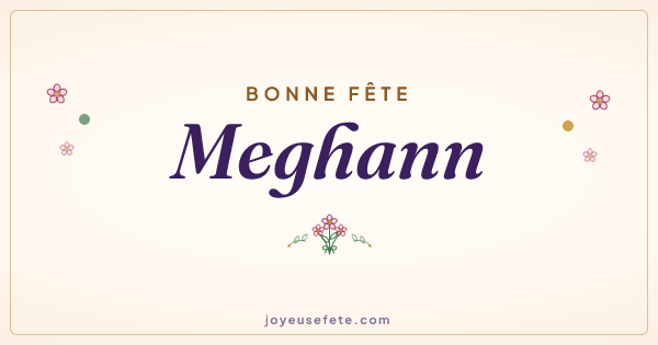 Image « Bonne fête Meghann » au format large