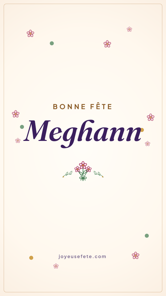 Image « Bonne fête Meghann » au format story