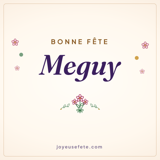 Image carrée « Bonne fête Meguy » pour WhatsApp