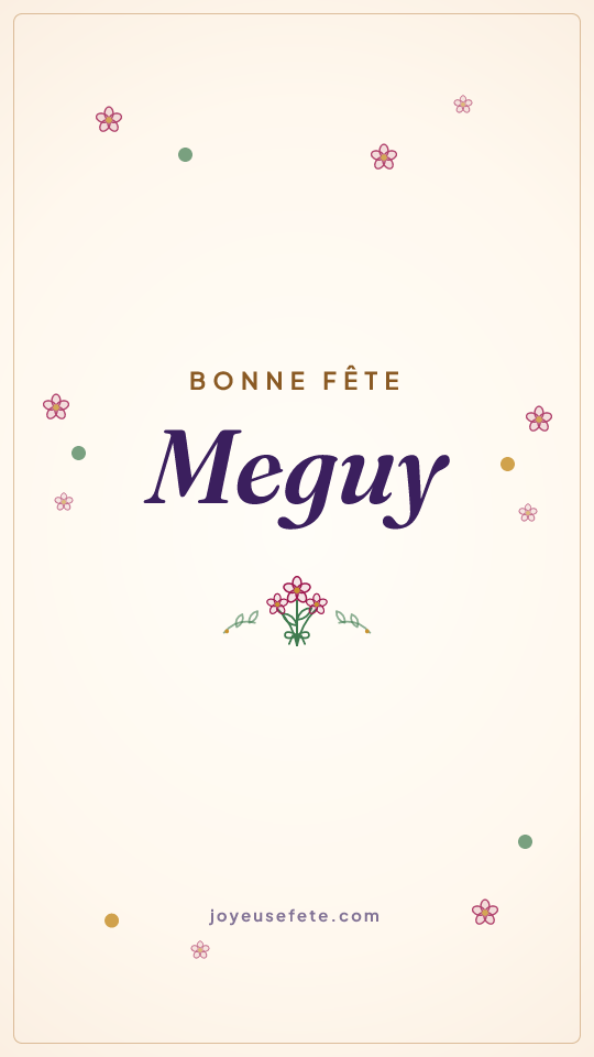 Image « Bonne fête Meguy » au format story