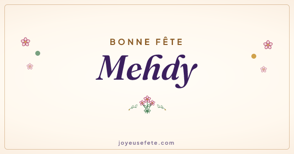 Image « Bonne fête Mehdy » au format large