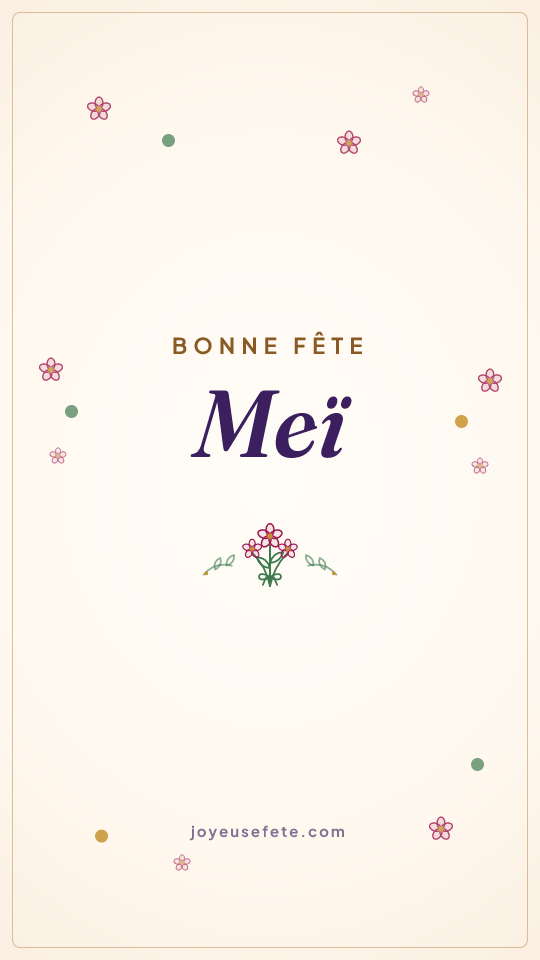 Image « Bonne fête Meï » au format story