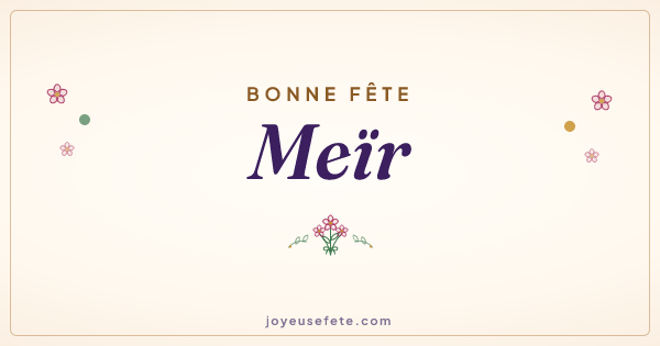 Image « Bonne fête Meïr » au format large