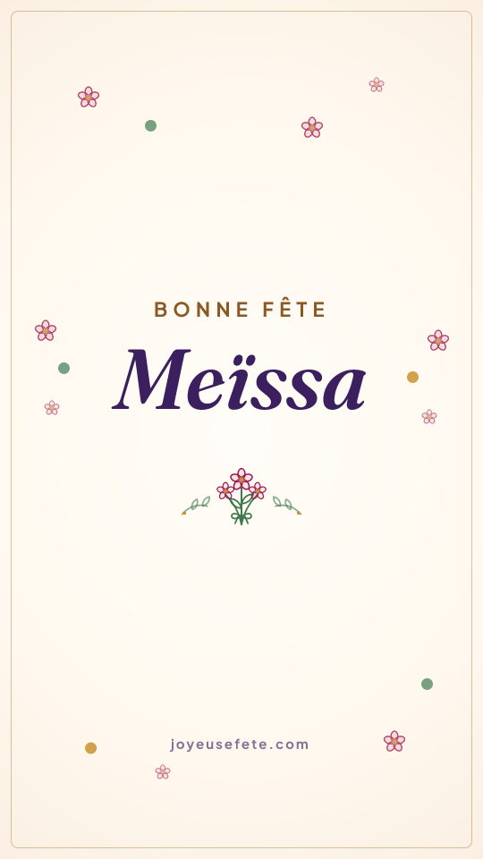 Image « Bonne fête Meïssa » au format story
