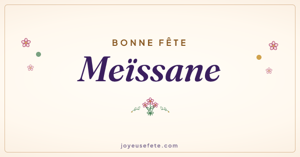 Image « Bonne fête Meïssane » au format large