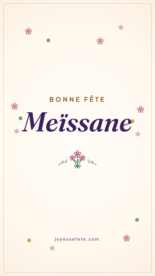 Image « Bonne fête Meïssane » au format story
