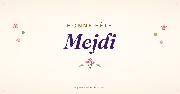Image « Bonne fête Mejdi » au format large