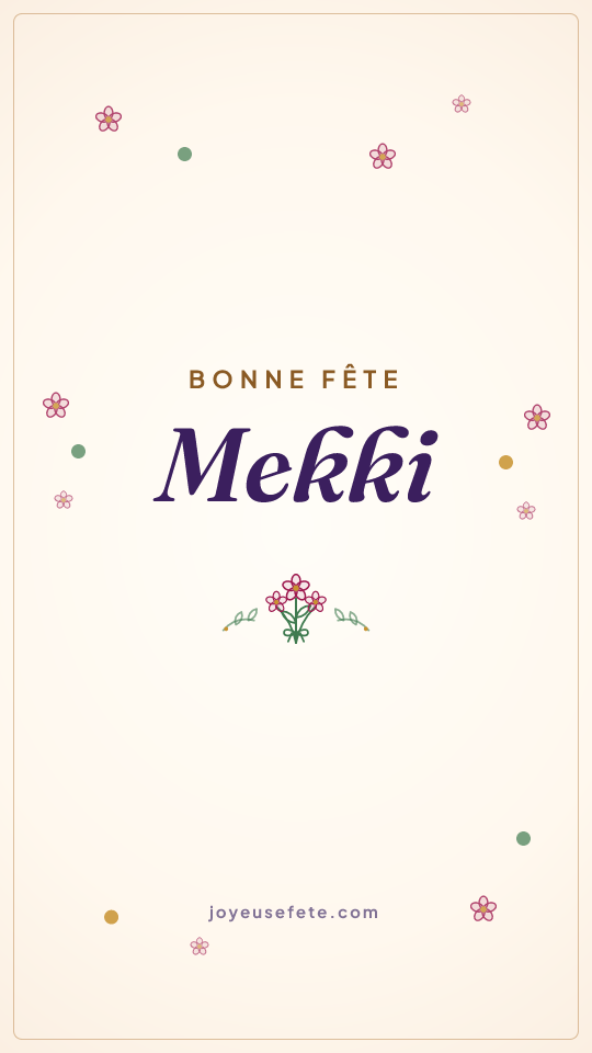 Image « Bonne fête Mekki » au format story