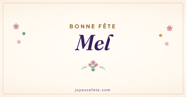 Image « Bonne fête Mel » au format large