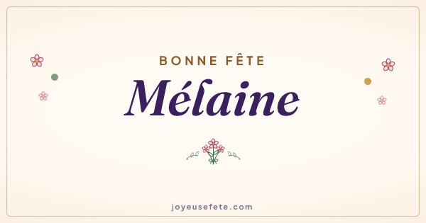 Image « Bonne fête Mélaine » au format large