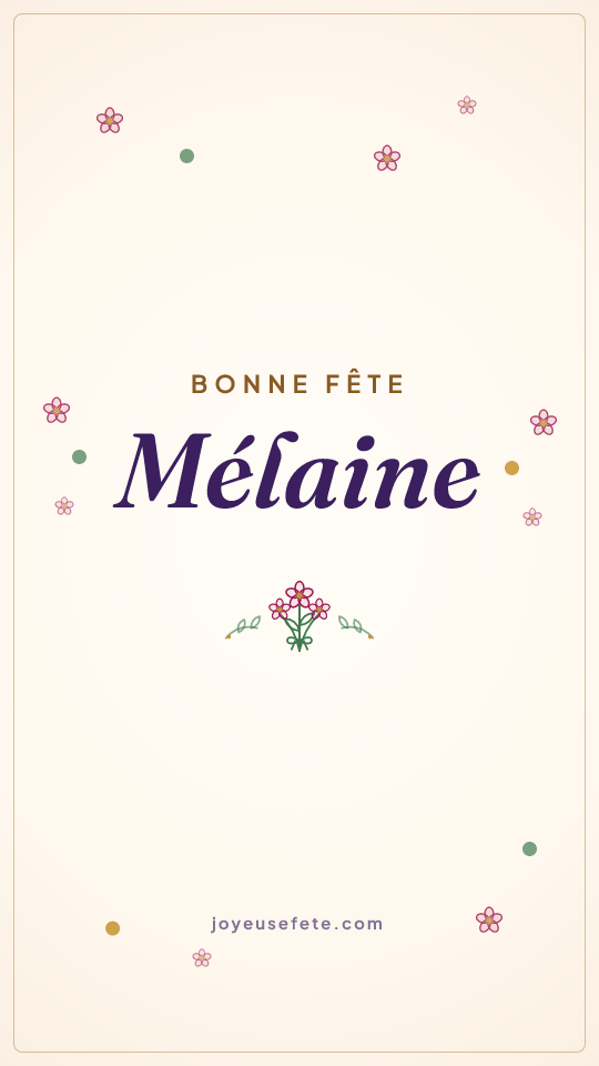 Image « Bonne fête Mélaine » au format story