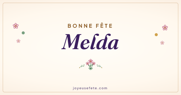 Image « Bonne fête Melda » au format large