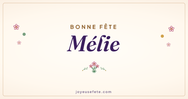 Image « Bonne fête Mélie » au format large