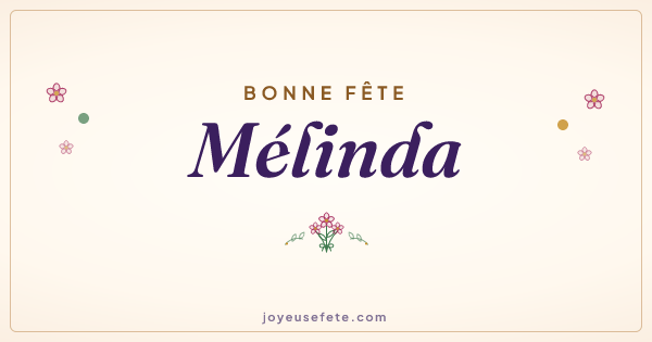 Image « Bonne fête Mélinda » au format large