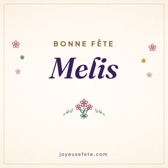 Image carrée « Bonne fête Melis » pour WhatsApp