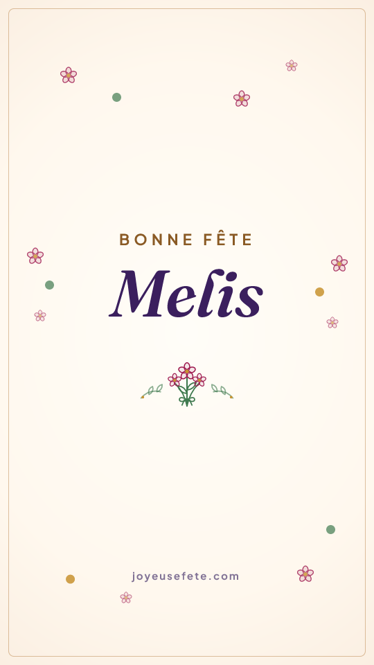 Image « Bonne fête Melis » au format story