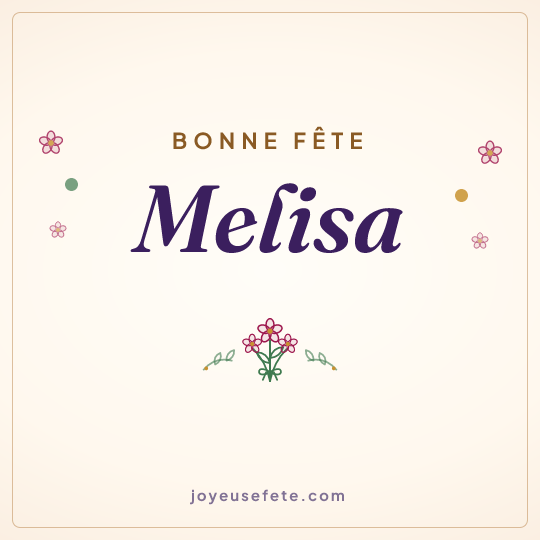 Image carrée « Bonne fête Melisa » pour WhatsApp