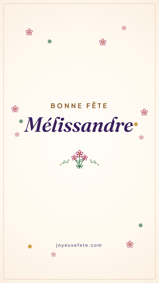 Image « Bonne fête Mélissandre » au format story