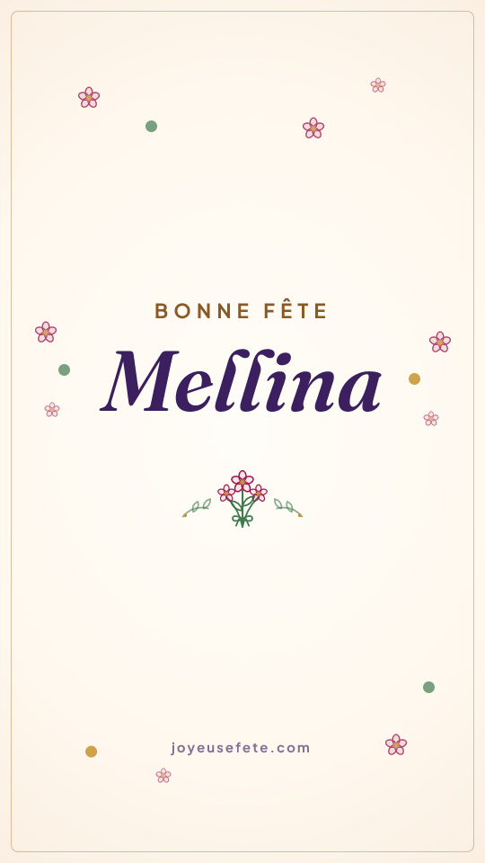 Image « Bonne fête Mellina » au format story