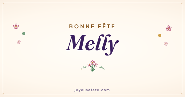 Image « Bonne fête Melly » au format large