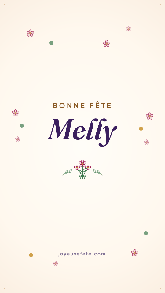 Image « Bonne fête Melly » au format story