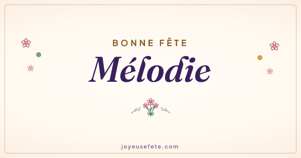 Image « Bonne fête Mélodie » au format large