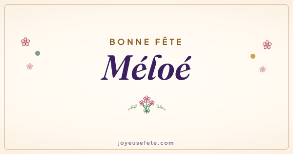 Image « Bonne fête Méloé » au format large