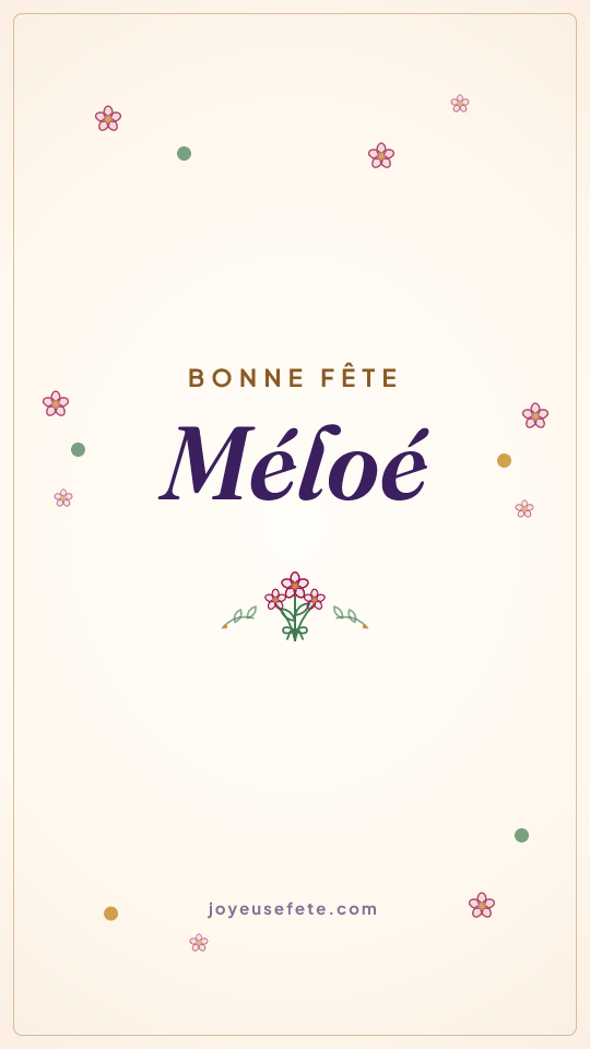 Image « Bonne fête Méloé » au format story