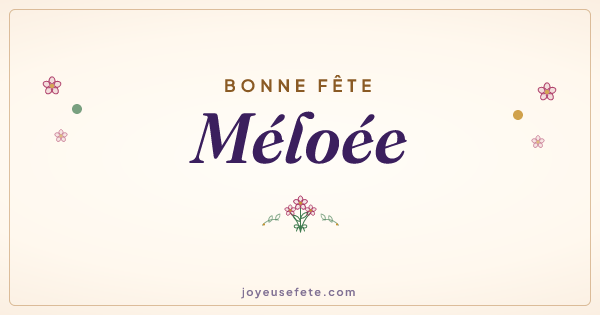 Image « Bonne fête Méloée » au format large