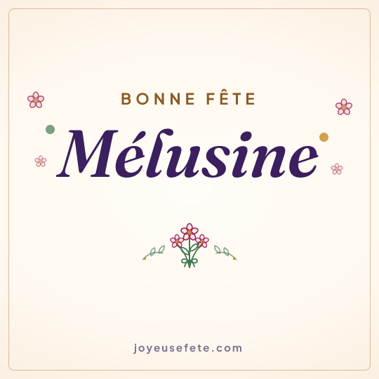 Image carrée « Bonne fête Mélusine » pour WhatsApp