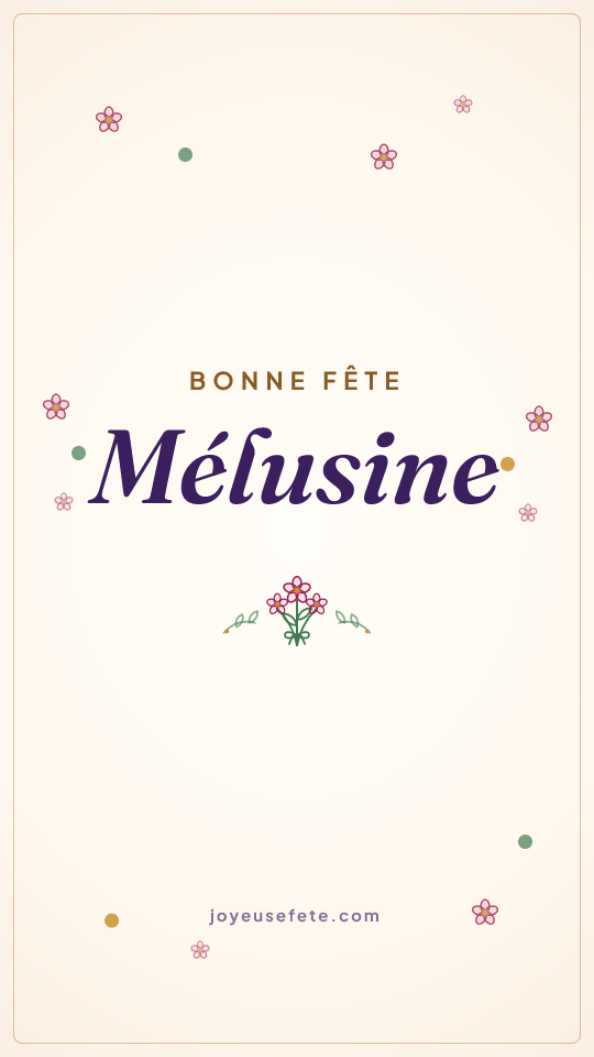 Image « Bonne fête Mélusine » au format story