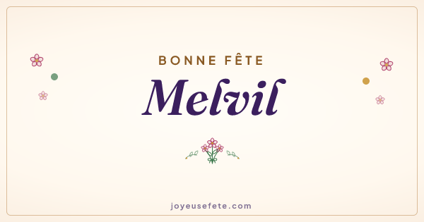 Image « Bonne fête Melvil » au format large